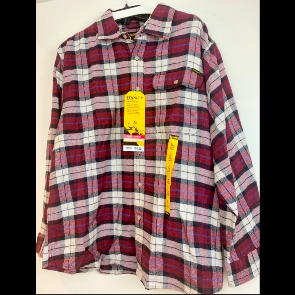 Stanley NWT Fleece Long Sleeve Work Shirt.